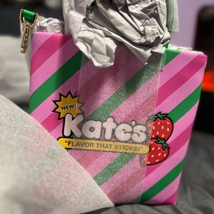 Kate's Pink and Green Striped Bag